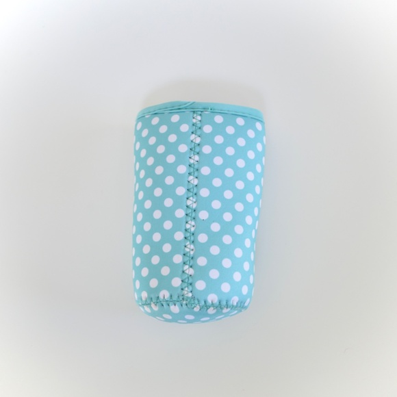 Sok It Botl Sok Water Bottle Sleeve Insulated 16oz Bottle Cover (Teal Polkadots) - Picture 3 of 3